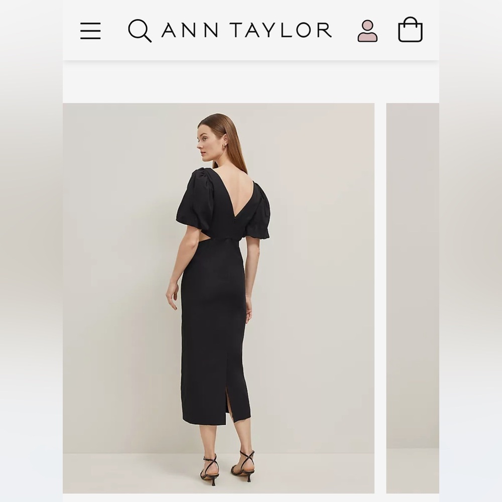 NWT**Ann Taylor Linen Blend Cutout Dress